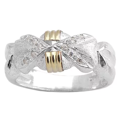 Anillo Plata y Oro Pavé Cod. 0712