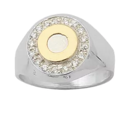 Anillo plata y oro BV Cod. 1185