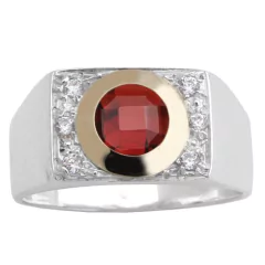 Anillo plata y oro BV Cod.1924