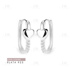 AROS ARGOLLA CORAZON PLATA 925 COD.22899 - comprar online
