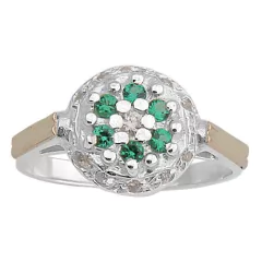 Anillo Plata y Oro Frutilla Cod. 3578