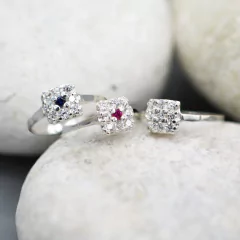 Anillos de Plata 925 con Zirconia. COD. 3598