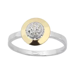 Anillo plata y oro BV Cod. 4096