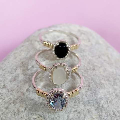 Anillo de Plata y Oro COD 4279