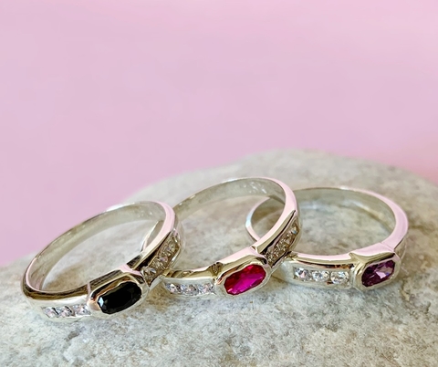 Anillo de Plata 925 con Zirconias COD 1002