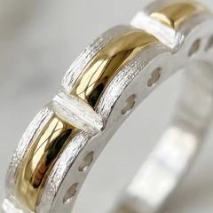 ANILLO PLATA Y ORO COD. A333 - comprar online