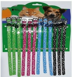 BLISTER COLLAR CON ESTRELLAS CON CASCABEL X 12 UNIDADES