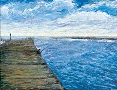 Pescando en Playa Unión, Chubut 30 x 40 cm - buy online