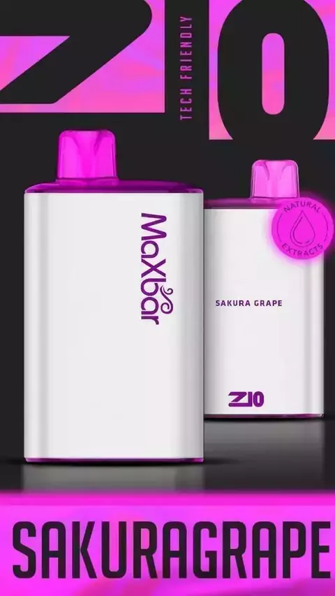 VAPE DESECHABLE MAXBAR - Z10 "SAKURA GRAPE" (10000 PUFFS)
