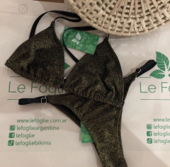 Corpiño CARMEL y Bombacha Saona Lurex - comprar online