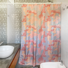 CORTINA DE BAÑO DE TELA puntitos