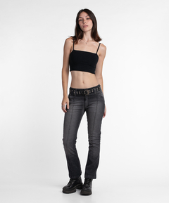 Pantalón Ella Denim Negro - comprar online
