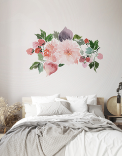 Flores acuarela 3 - (0,90m x 1,45m)