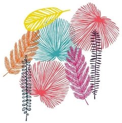 ABSTRACT LEAVES MULTICOLOR - comprar online