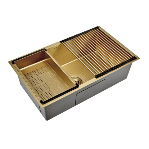 Bacha Encastrable Brushed Gold 75x45x22 | Peirano - comprar online