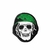 Caveira com Capacete Verde