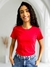 Camiseta de Algodão Premium Feminina Vermelha - comprar online