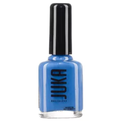 Esmalte tradicional Juka tono 46 Azul tardis, color azul brillante tipo eléctrico, envasado en frasco de 12ml.