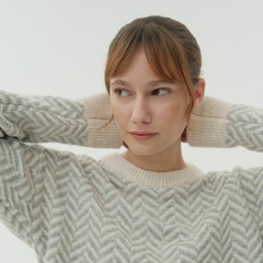 sweater rayado con brillo en internet