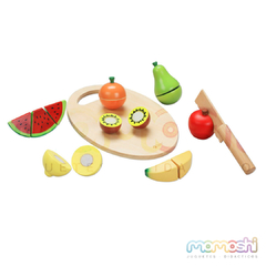 Tabla con Frutas de Madera para cortar en internet