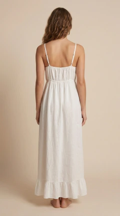 Vestido largo abierto Blanco on internet