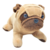 Cachorro de Pelúcia Pug Marrom 26 cm Comprimento