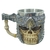 Caneca Caveira Cz01l2 Gladiador Aço Inox 3d Medieval 400 Ml