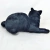 Gato Preto Pelúcia 35 Cm Comp. Deitado - comprar online