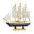 Miniatura Barco Navio Veleiro Madeira Casco Preto 21x4x21cm D