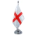 Bandeira Mesa Dupla Face Inglaterra Mastro 29 Cm Alt Cetim