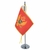Mini Bandeira De Mesa De Montenegro Poliéster 15 Cm (mastro)