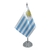 Bandeira Uruguai Mesa Dupla Face Mastro Com Mastro 29 Cm