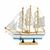 Miniatura Barco Navio Veleiro Madeira Base Azul 21x4x21cm B - loja online