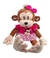 Macaca Grandona Pelúcia Rosa 62cm Antialérgico Lavável Macaco