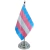 Bandeira Mesa Dupla Face Transgênero Mastro 29 Cm Alt Cetim