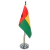 Mini Bandeira de Mesa da Guiné Bissau 15 cm Poliéster