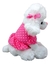 Cachorro Pelúcia Poodle Branco 28 Cm Com Roupa E Lacinho - loja online