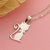 Dije Colgante Gato Con Moño - Plata 925 -