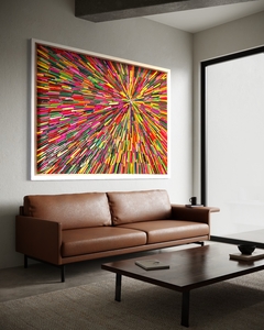 Aureo – Cuadro en lápices reutilizados (78 × 53 cm) - tienda online