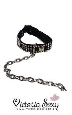 Bondage Collar con correa y tachas art- 1348 - comprar online