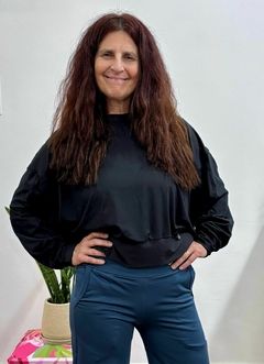 BUZO LULI frisado NEGRO - comprar online
