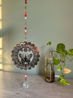 Atrapasol con giraviento Mariposa y Flores - comprar online