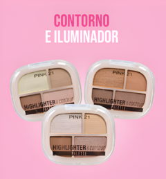 Paleta de Contorno e iluminador - Pink 21