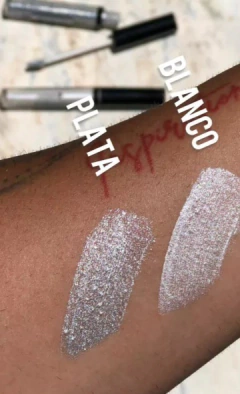 Sombra liquida efecto glitter- blanca - katalia en internet