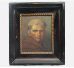 Rostro extraordinario de un fraile/monje franciscano óleo sobre lienzo G. H. Schüter - tienda online