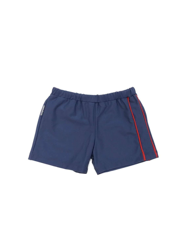 Boxer deportivo marino con vivos rojos