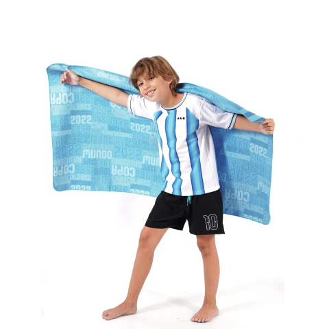 Remera Argentina + Bermuda Argentina + Toallon