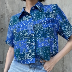 Camisa Crop Bndn blue. Art 2900023.