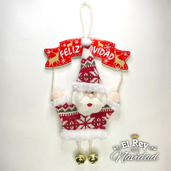 Colgante Santa Nordico Soft para puerta con cascabel