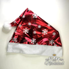 Gorro de Papa Noel Rojo Metalizado - comprar online